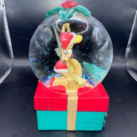 Vintage 2005 Disney Store Tinkerbell Mistletoe Christmas Snow Globe - Picture 4 of 7